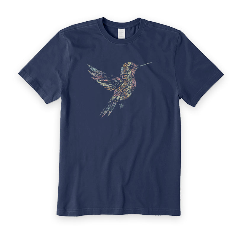 Boho Floral Hummingbird T-Shirt