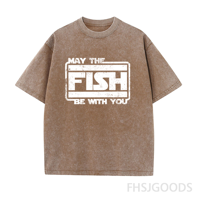 May The Fish Be with You Unisex Distressed T-Shirt