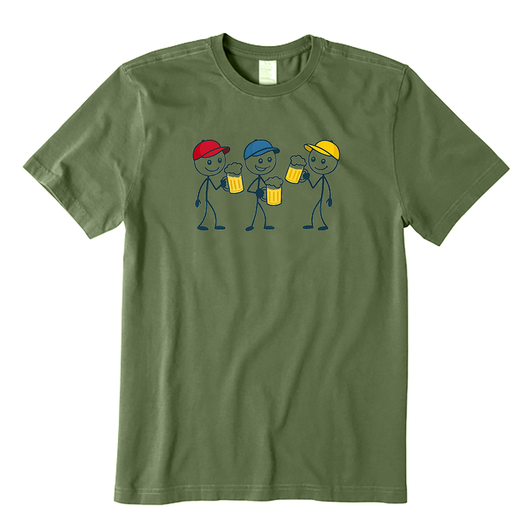stick men drinking beer T-Shirt