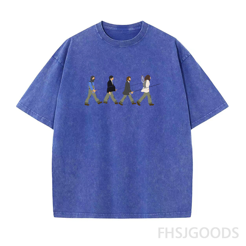 Let's Go Fishing Unisex Distressed T-Shirt