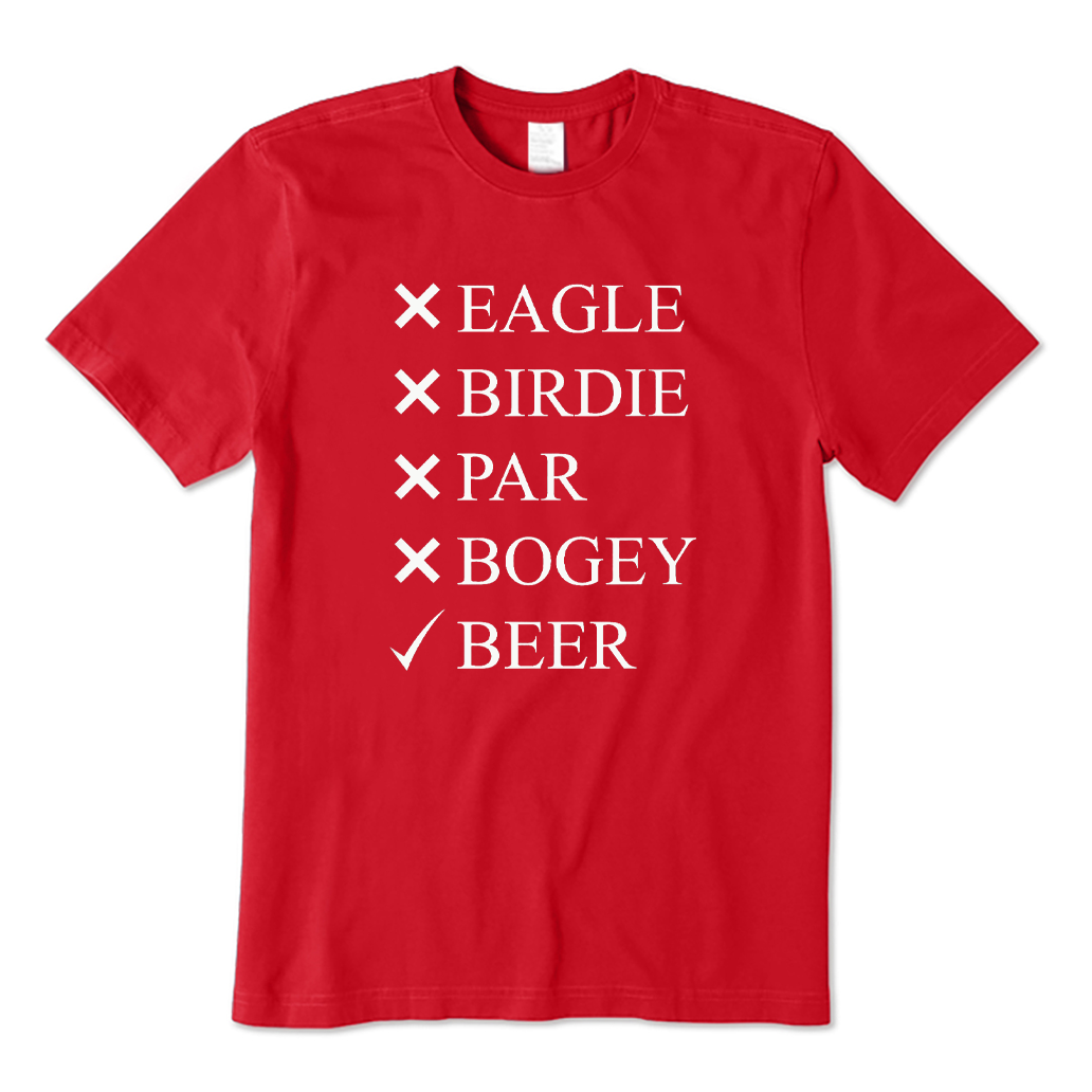 Eagle Birdie Par Bogey Beer T-shirt