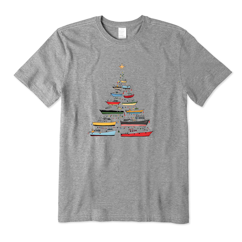 Boating Christmas Tree T-Shirt