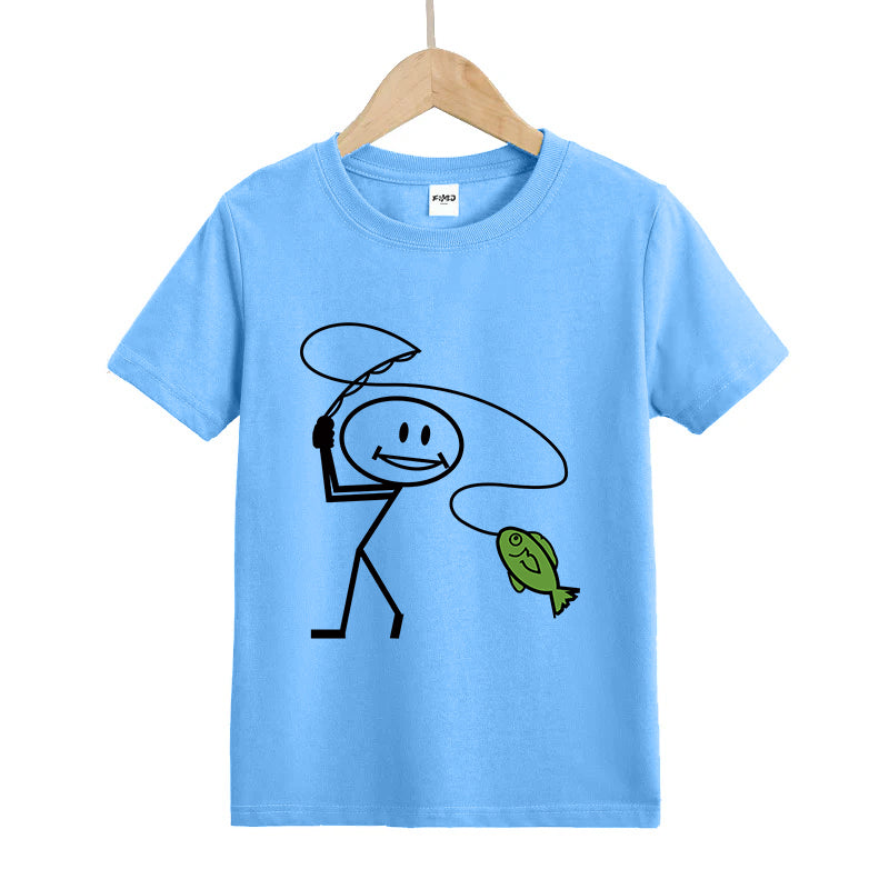 Happy Fly Fishing Kid's T-Shirts