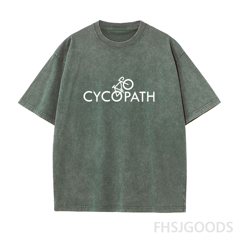 Cycopath Funny Biking Unisex Distressed T-Shirt