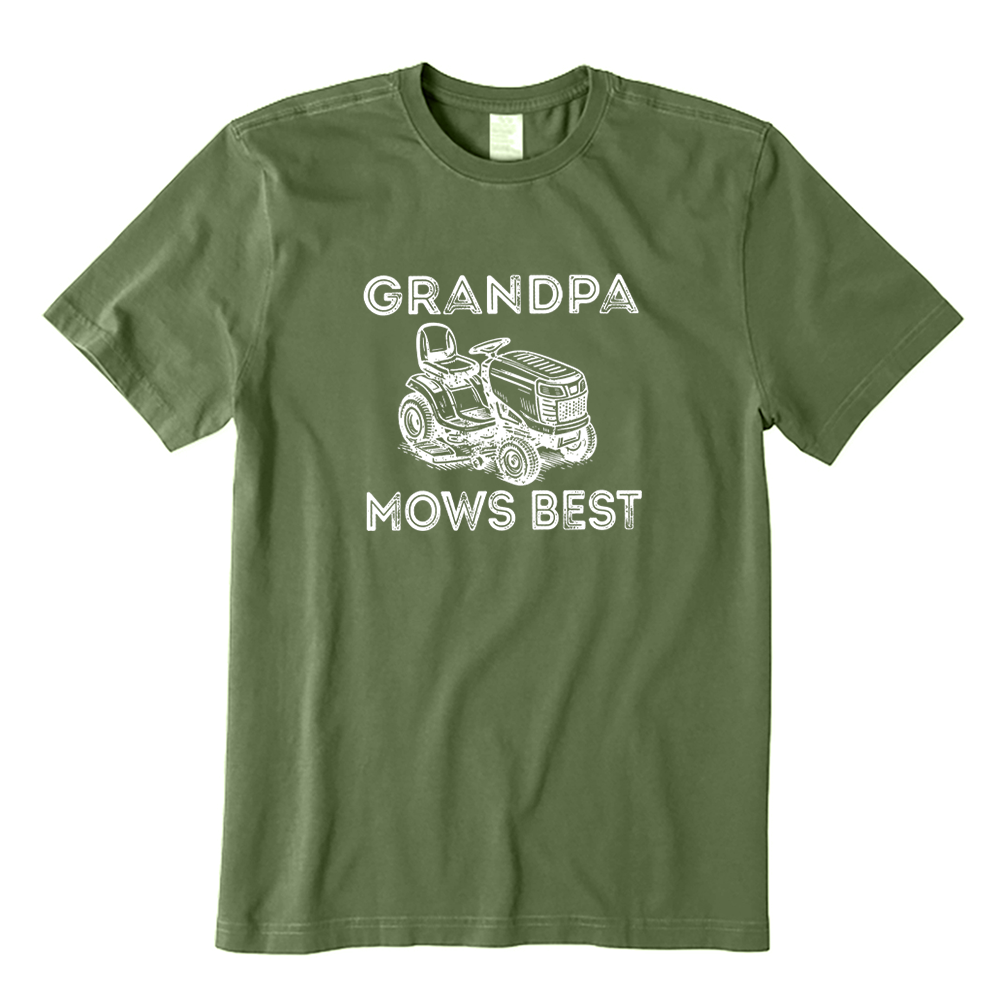 Retro Lawn Mower Grandpa Mows Best T-shirt