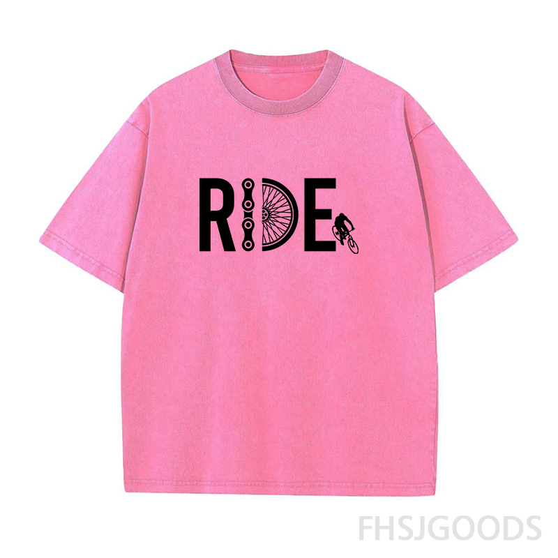 Bicycle Ride Unisex Distressed T-Shirt