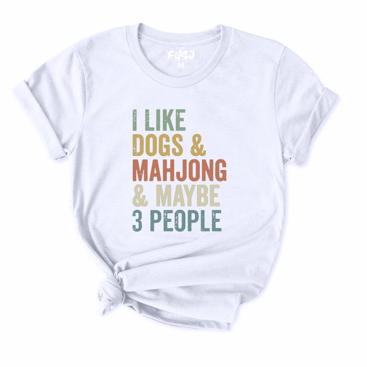 I Like Dogs & Mahjong & Maybe 3 People T-Shirt for Women