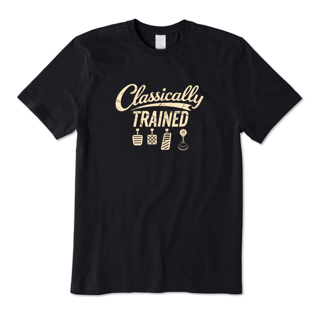 Classically Trained Manual Car Pedals & Gear T-shirt