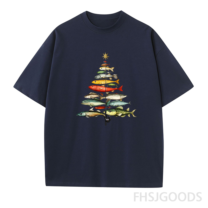 Fishing Christmas Tree Unisex T-Shirt