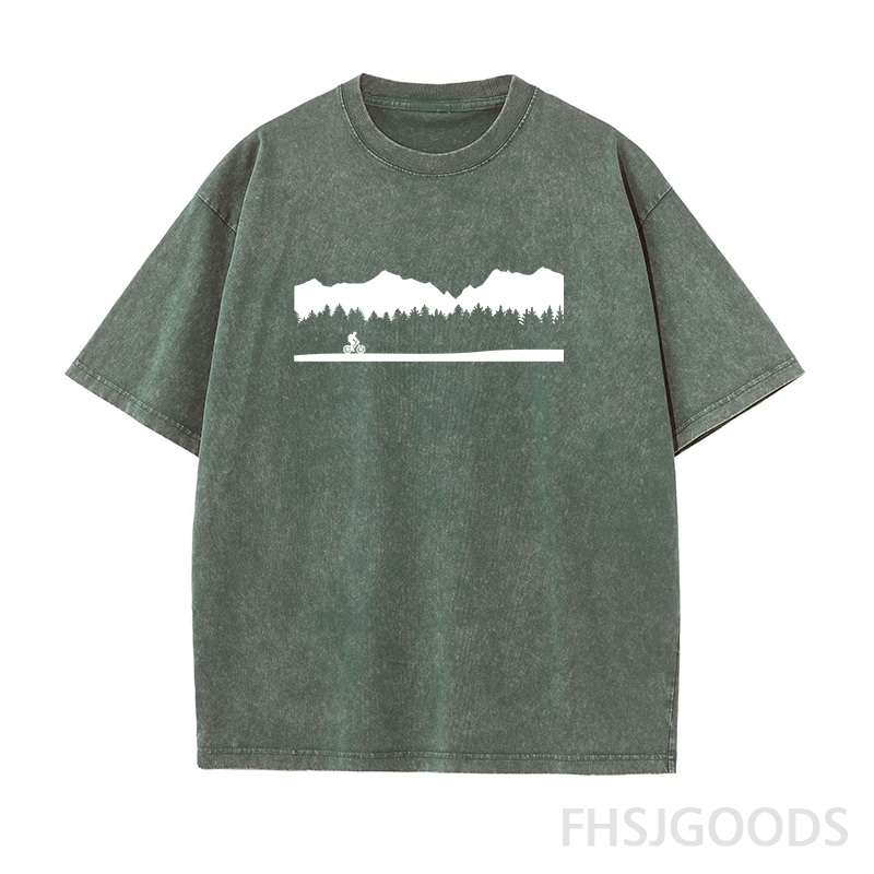 Mountain Bike Unisex Distressed T-Shirt