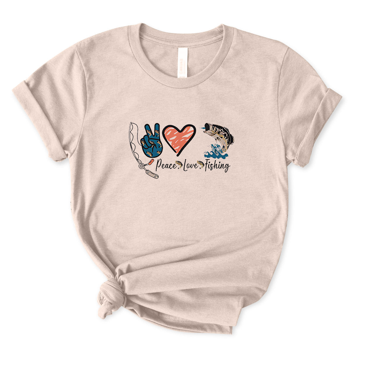Peace Love Fishing T-Shirt for Women
