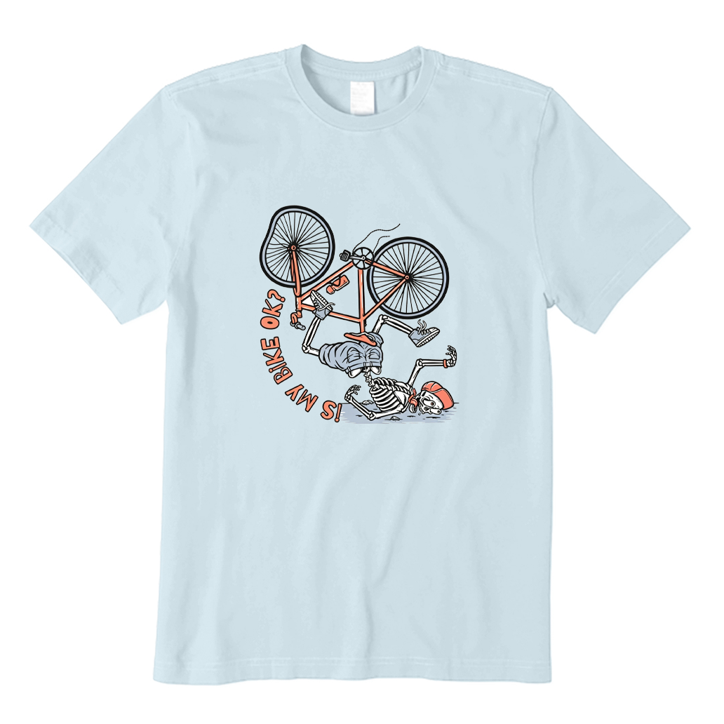 Is My Bike Ok Skeleton Biker T-shirt