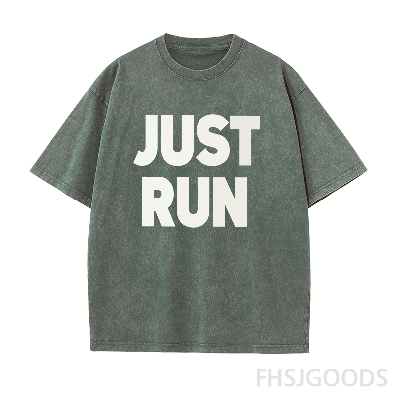 Just Run Unisex Distressed T-Shirt