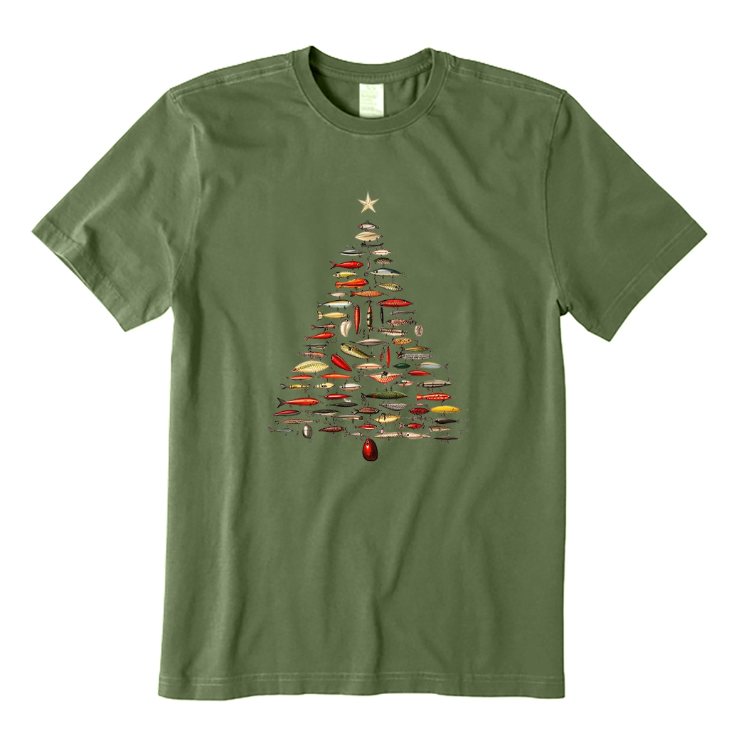 Fishing Lure Christmas Tree T-Shirt