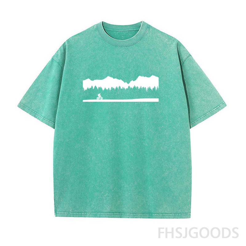 Mountain Bike Unisex Distressed T-Shirt