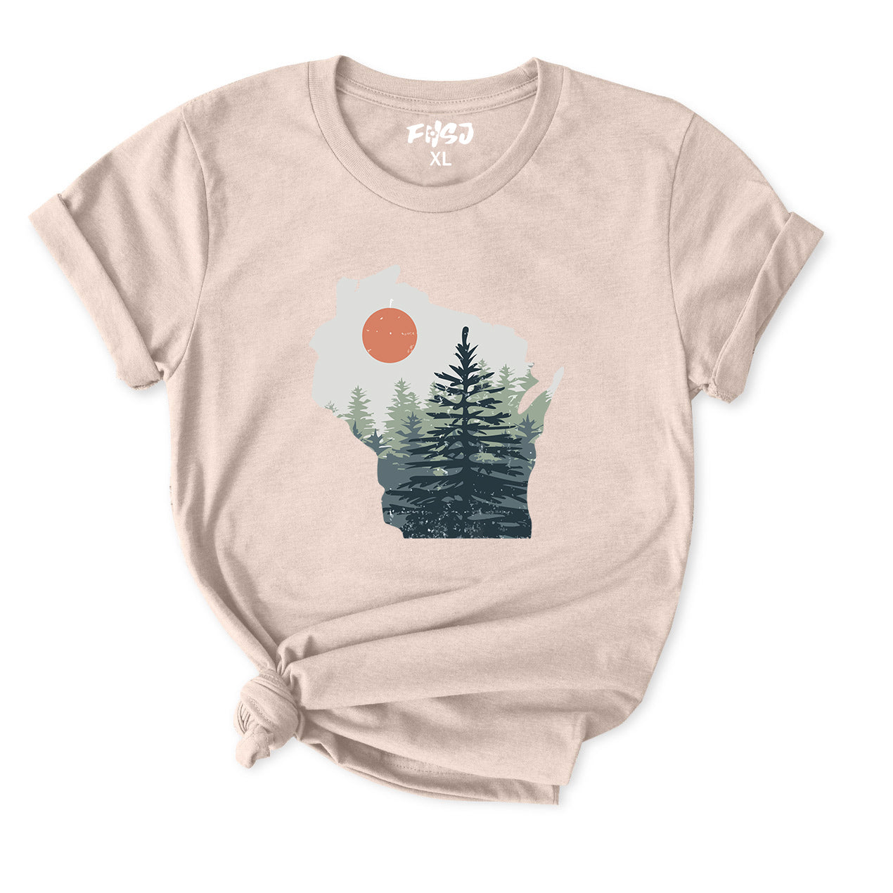 Wisconsin Pine Trees T-Shirt for women