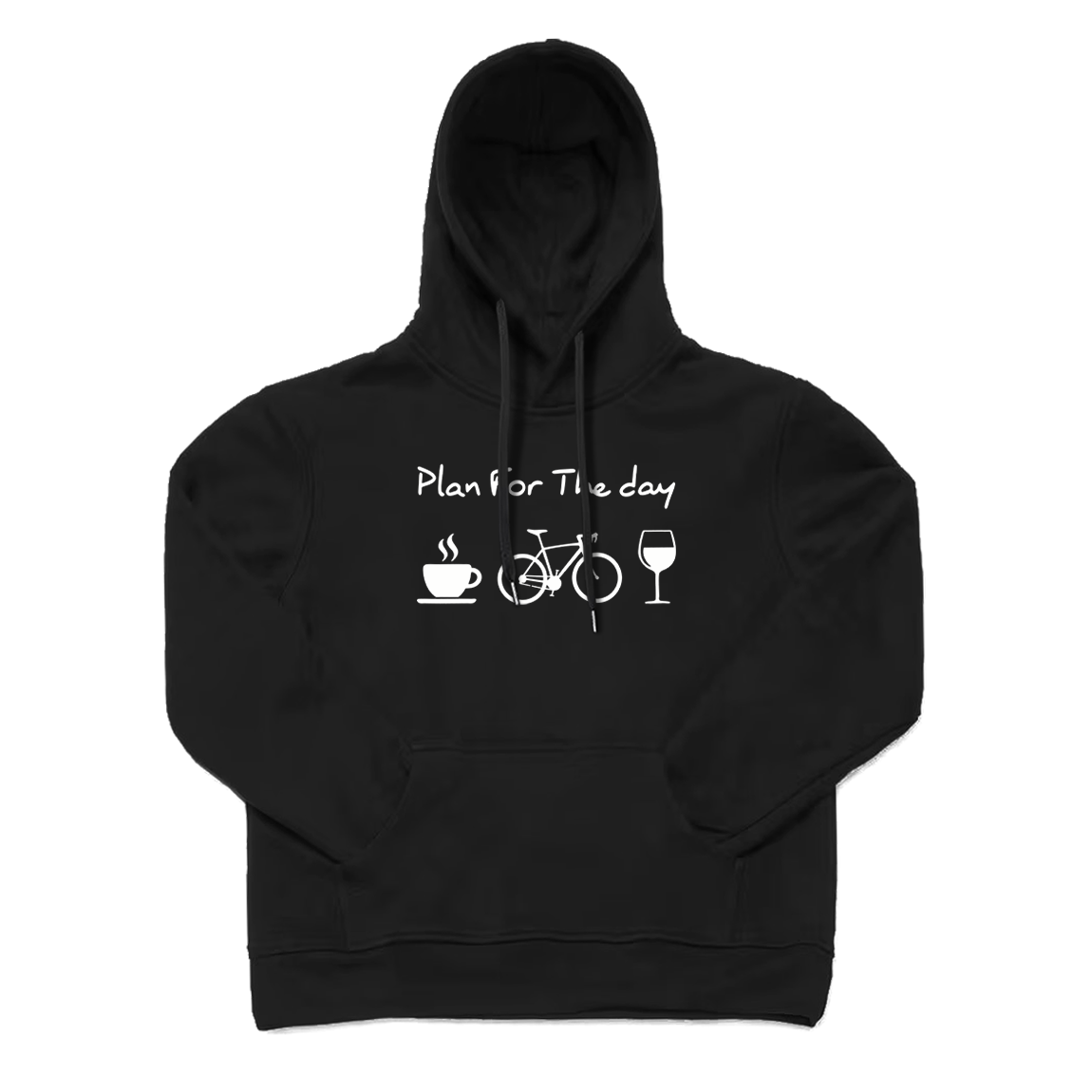 Plan For The Day Coffee Cycling Wine Hoodie