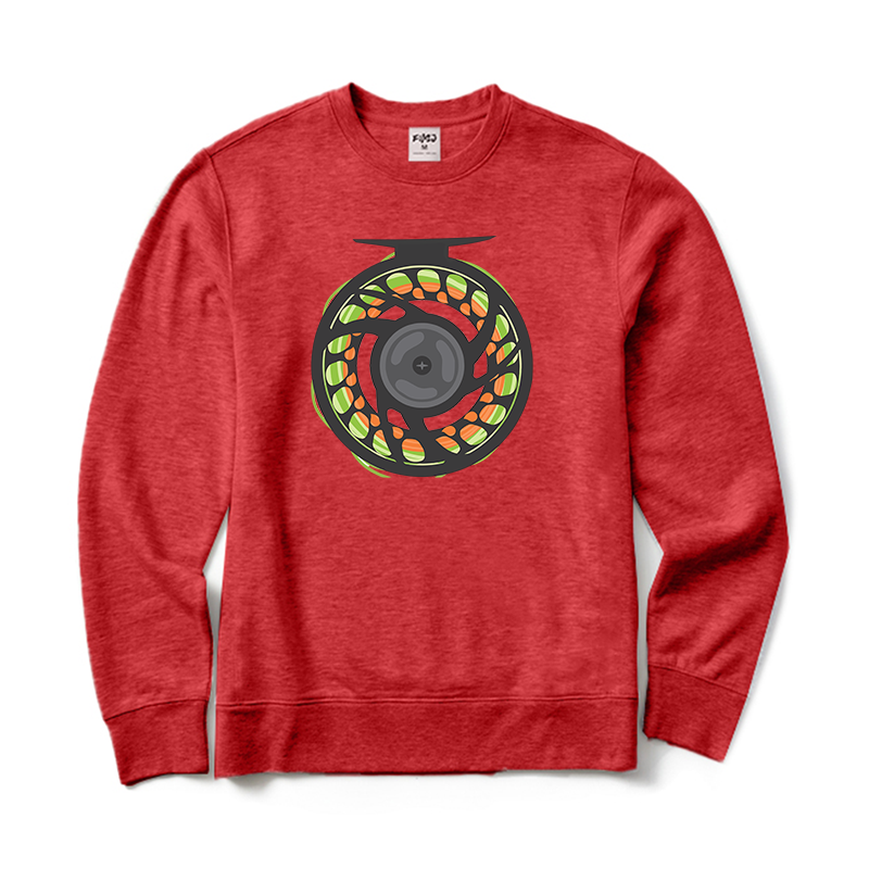 Fly Fishing Reel Crewneck Sweatshirt