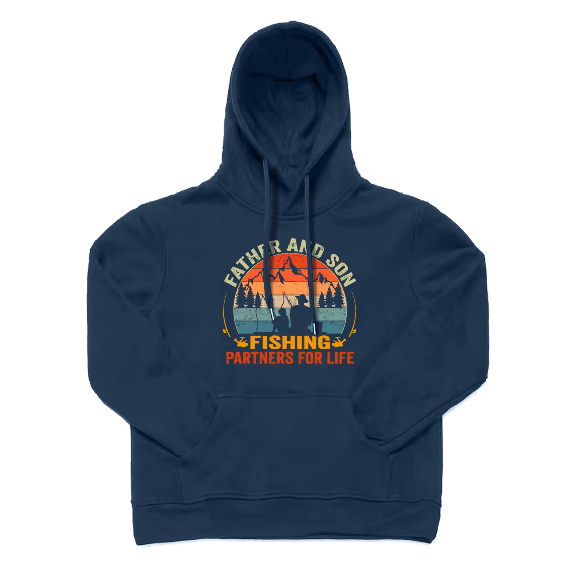Father and Son Fishing Partners for Life Hoodie