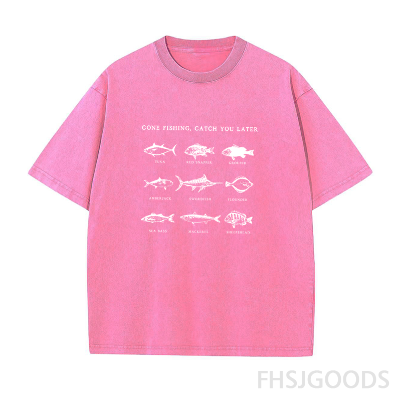 Fishing Dad Unisex Distressed T-Shirt