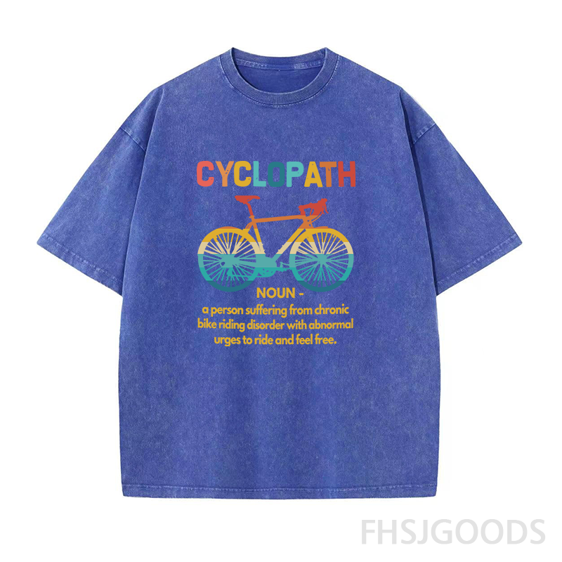 Funny Cycling Unisex Distressed T-Shirt