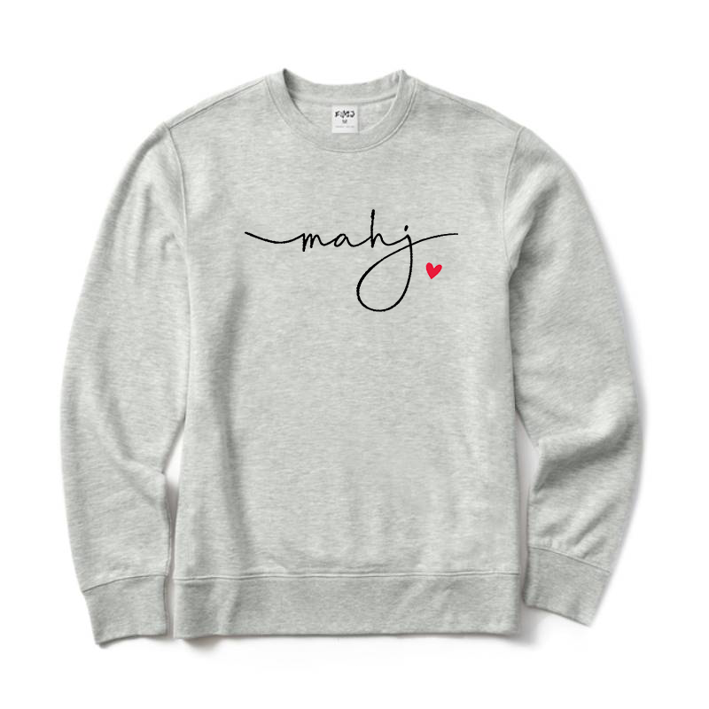 MahJong with Heart Crewneck Sweatshirt