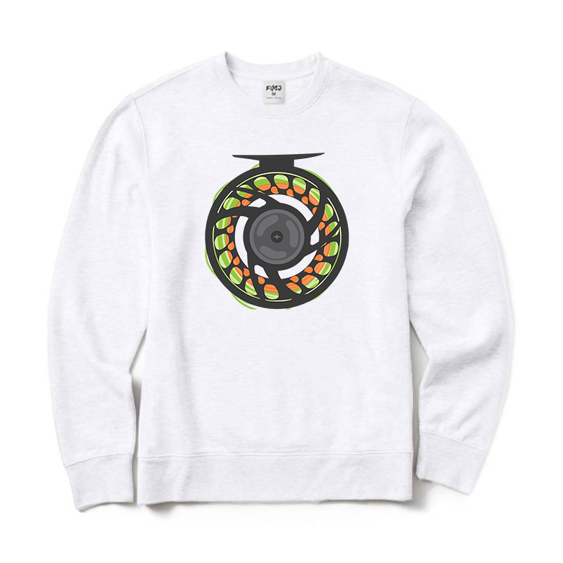 Fly Fishing Reel Crewneck Sweatshirt