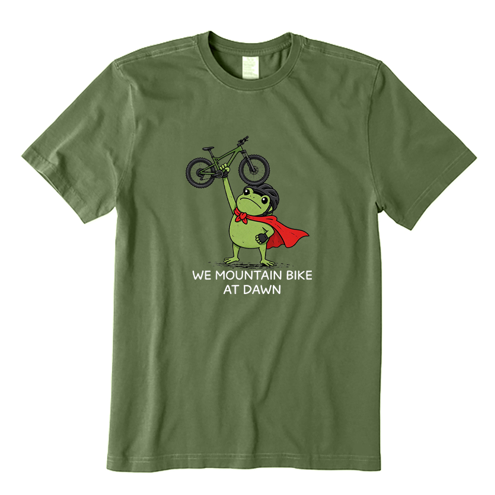 We Mountain Bike At Dawn Frog T-shirt