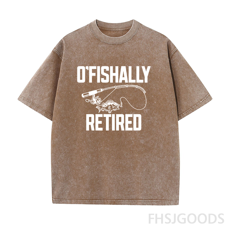 O'fishally Retired Unisex Distressed T-Shirt