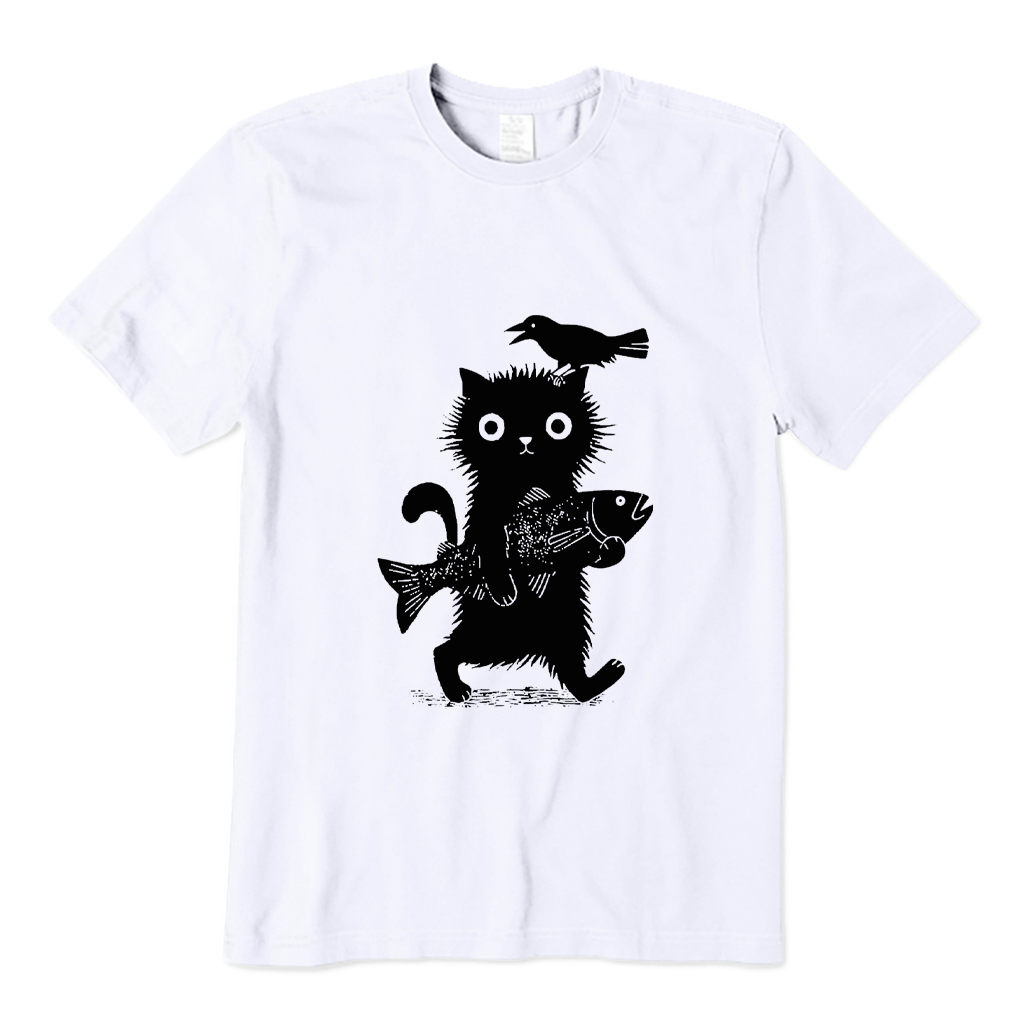 Funny Cat Fishing T-shirt
