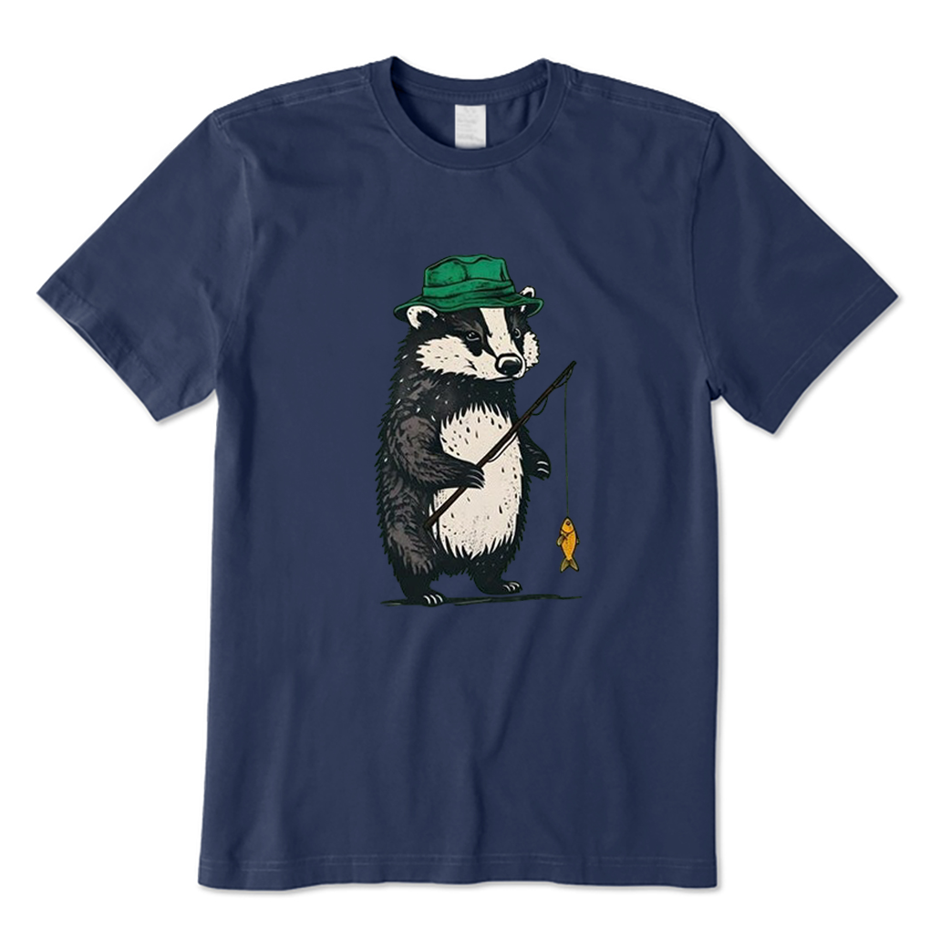 Fishing Badger T-Shirt