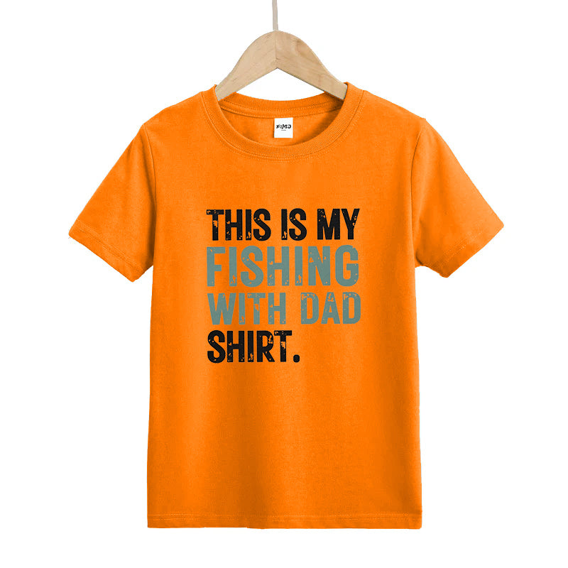 This Is My Fishing with dad Shirt Kids T-Shirt