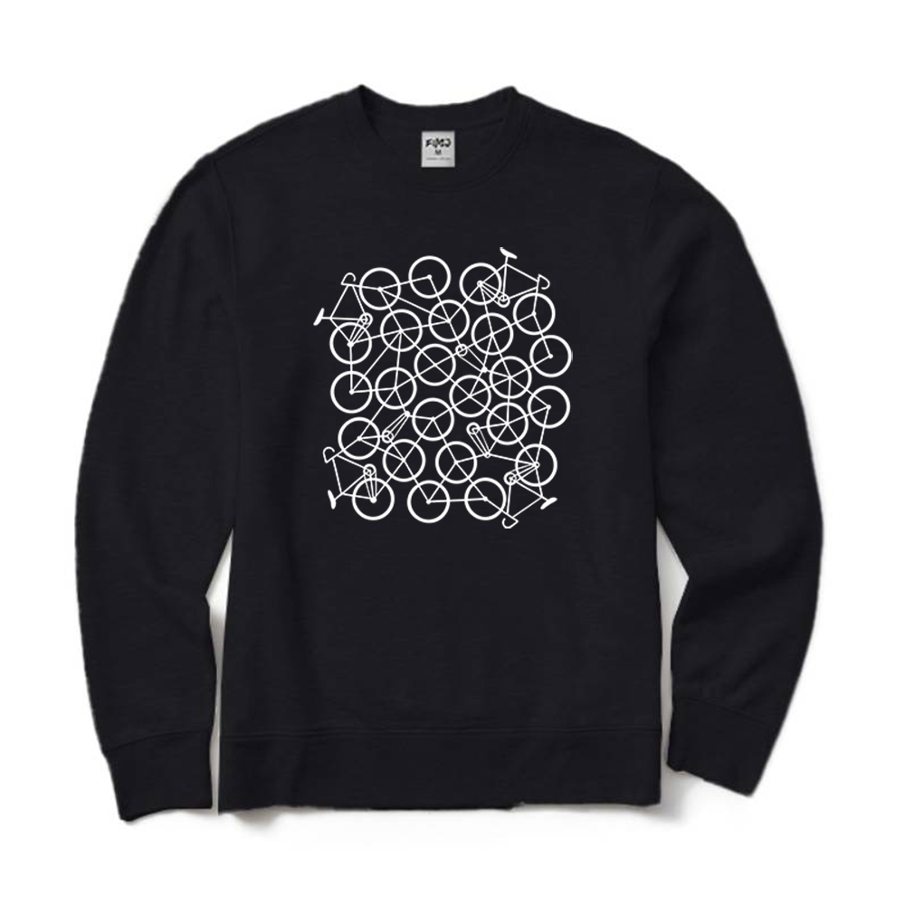 Minimalist Road Bike Graphic Crewneck Sweatshirt