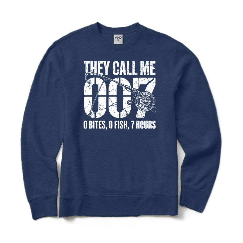 Funny Fishing 007 Crewneck Sweatshirt