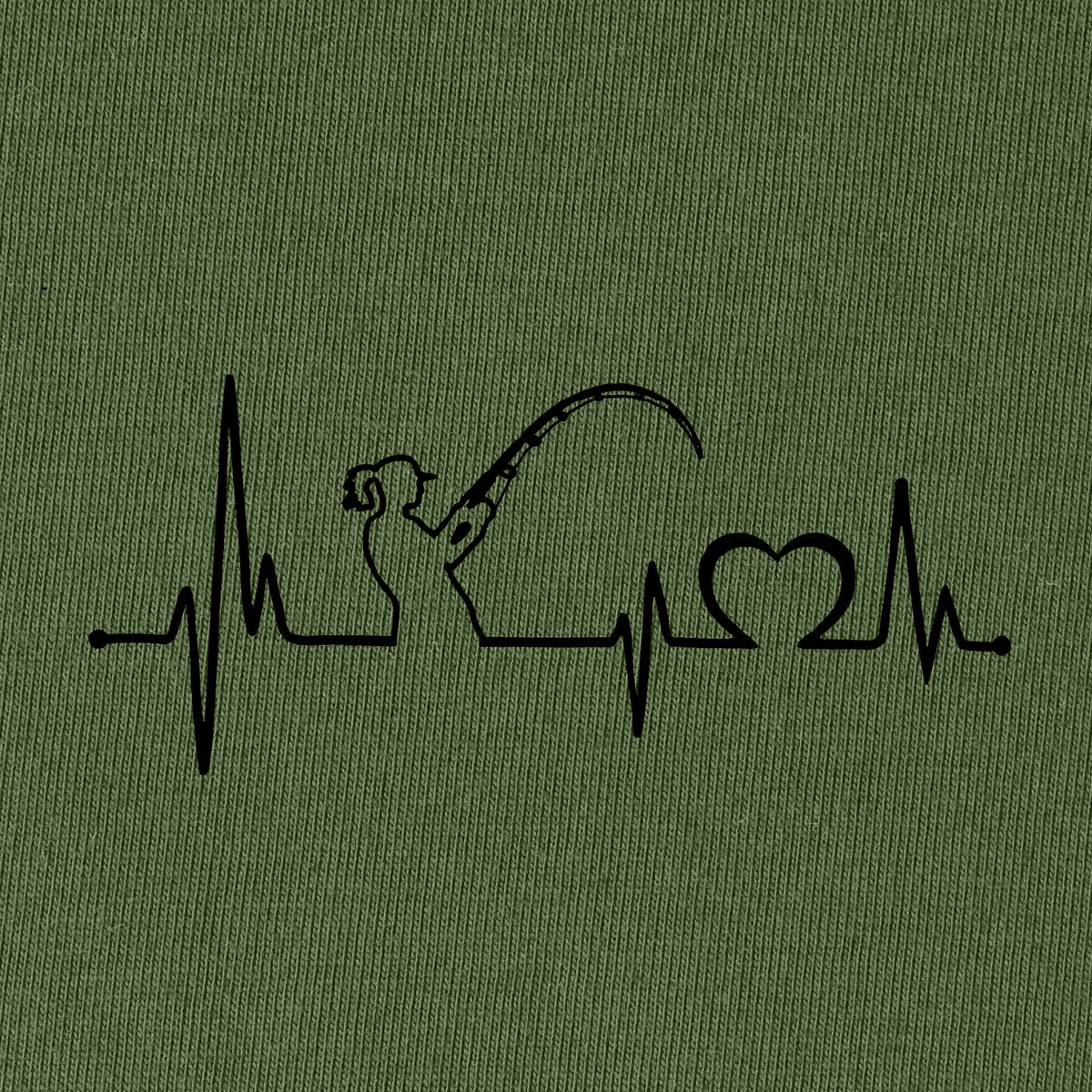 Fishing Heartbeat T-Shirt FOR WOMEN