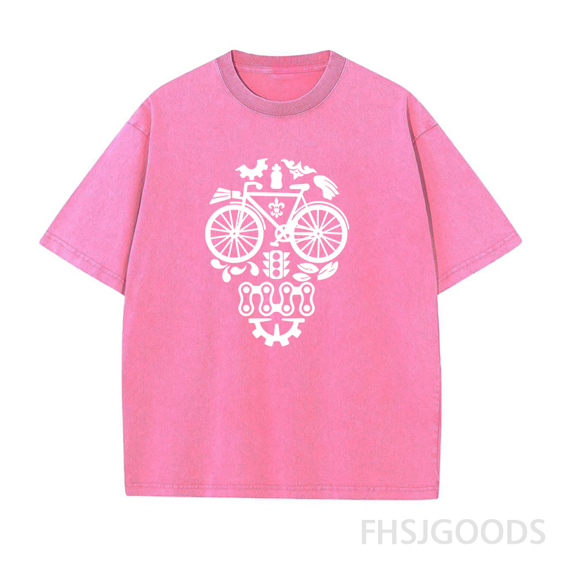 Skull Bike Unisex Distressed T-Shirt