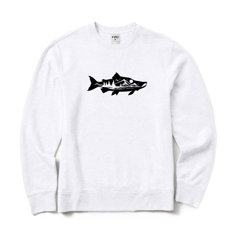 Salmon Fishing Crewneck Sweatshirt