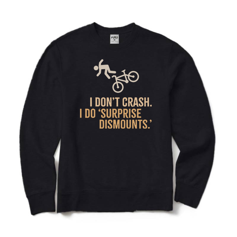 surprise dismount Bike Crewneck Sweatshirt