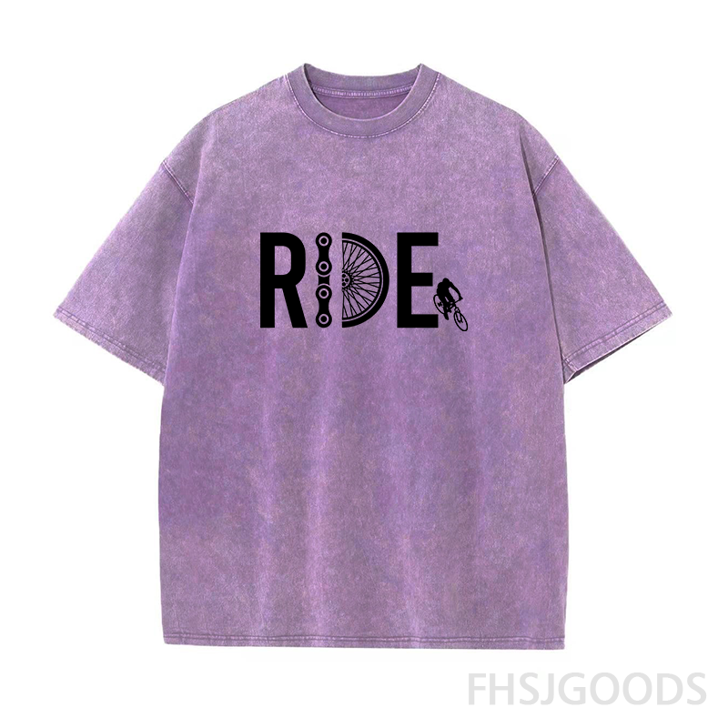 Bicycle Ride Unisex Distressed T-Shirt