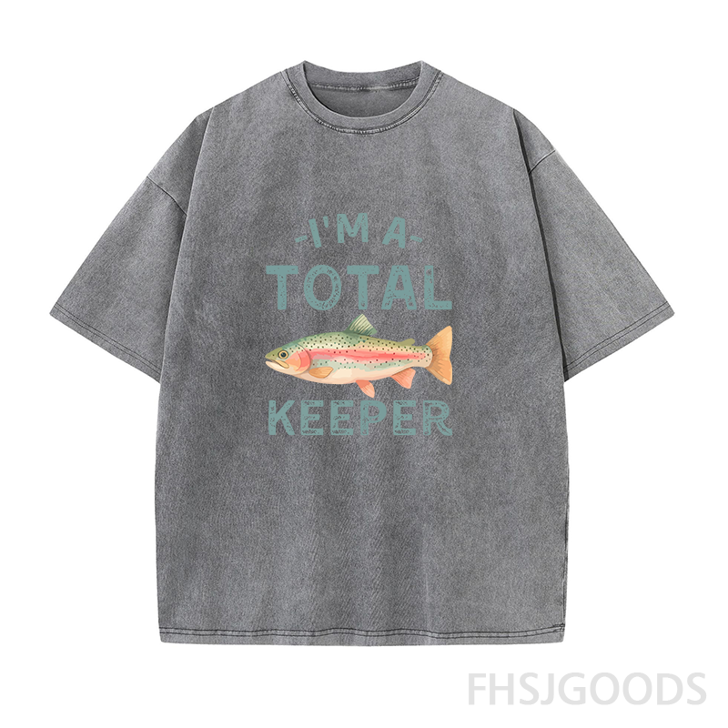 Total Keeper Fish Unisex Distressed T-Shirt