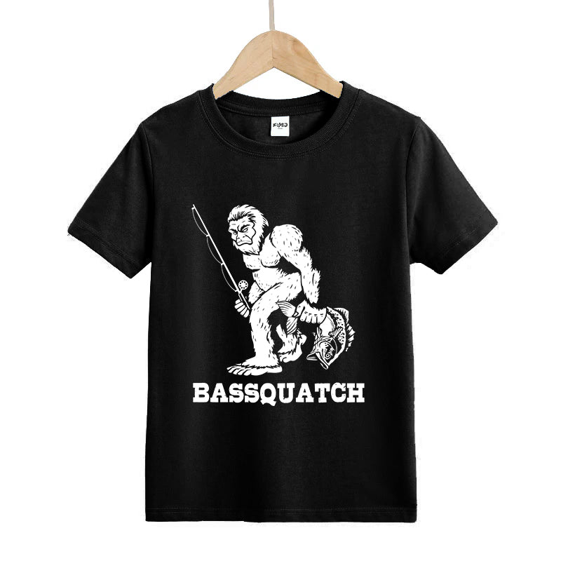 Bigfoot Fishing Kids T-Shirt