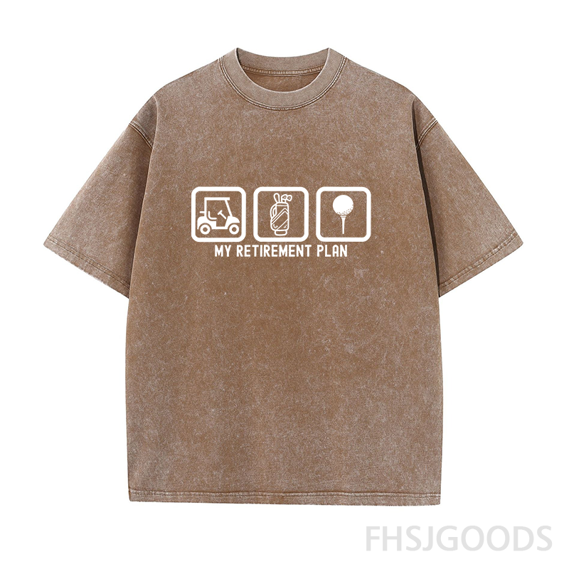 My Retirement Plan Golf Unisex Distressed T-Shirt