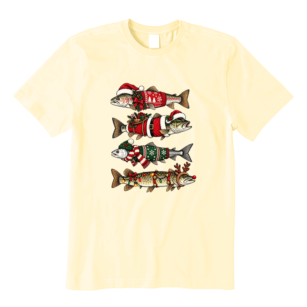 Christmas Trout Fishing T-Shirt