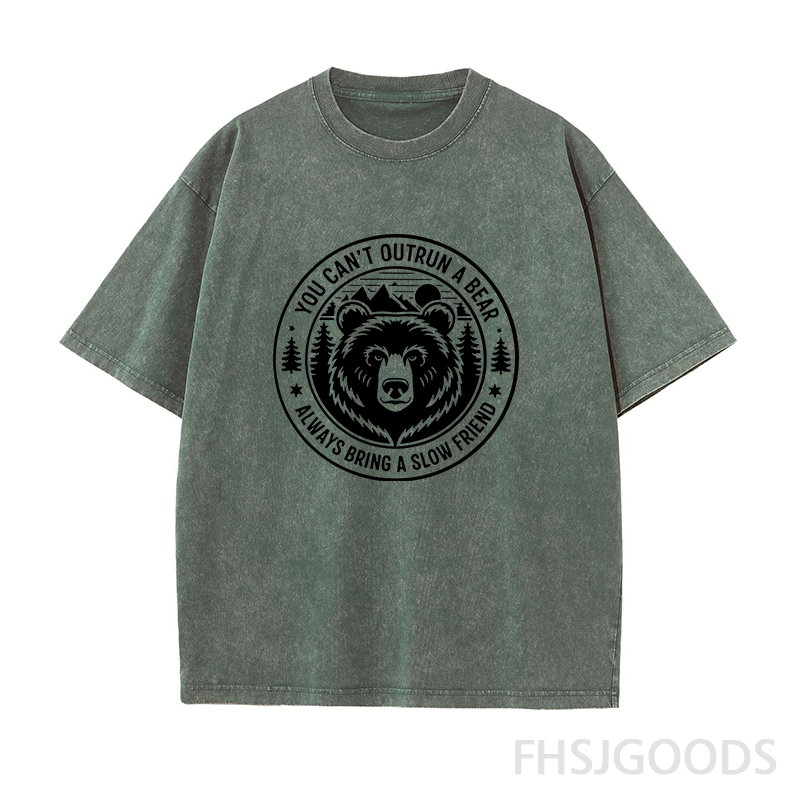 You Can't Outrun A Bear Unisex Distressed T-Shirt