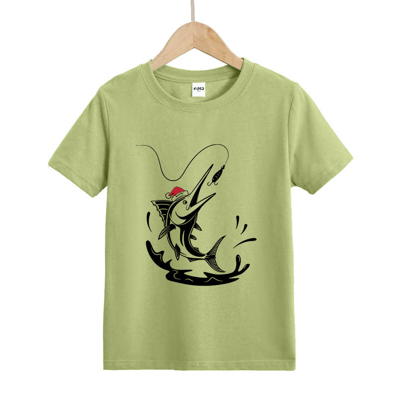 Santa Fish Kid's T-Shirts