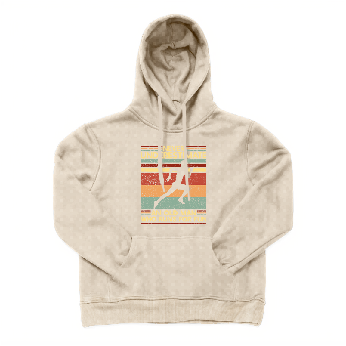 Never Underestimate An Old Man Who Runs for Fun Hoodie