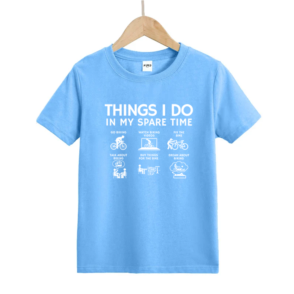 Things I Do in My Spare Time Cycling Bike Lover Kids T-Shirt