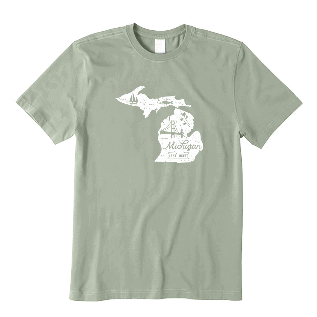 Michigan State Fishing T-Shirt