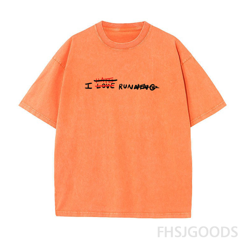 I Love Running Unisex Distressed T-Shirt