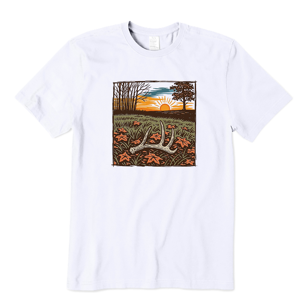 Nature Scene Deer Horn T-Shirt
